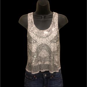 Anthropologie Raga sequined and beaded top
